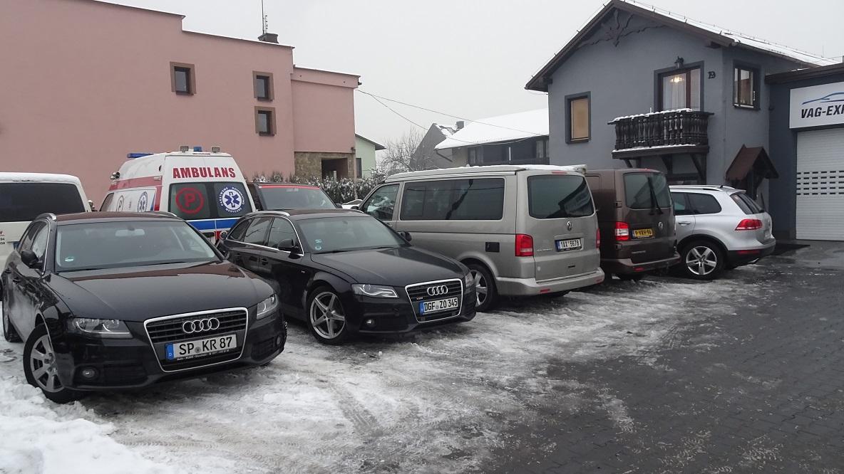 Repaired Cars in the Parking Lot